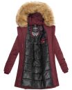 Marikoo Damen Winter Jacke Parka Mantel Winterjacke warm gefüttert B362 Weinrot Größe XL - Gr. 42