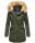 Marikoo Damen Winter Jacke Parka Mantel Winterjacke warm gefüttert B362 Olive Größe M - Gr. 38