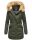 Marikoo Damen Winter Jacke Parka Mantel Winterjacke warm gefüttert B362 Olive Größe L - Gr. 40