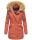 Marikoo Damen Winter Jacke Parka Mantel Winterjacke warm gefüttert B362 Corail Größe XS - Gr. 34