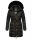 Navahoo Paula Damen Winter Jacke Mantel Parka warm gefütterte Winterjacke B383 Schwarz schwarzes Fell Größe S - Gr. 36