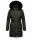 Navahoo Paula Damen Winter Jacke Mantel Parka warm gefütterte Winterjacke B383 Schwarz schwarzes Fell Größe S - Gr. 36