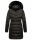 Navahoo Paula Damen Winter Jacke Mantel Parka warm gefütterte Winterjacke B383 Schwarz schwarzes Fell Größe S - Gr. 36