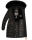 Navahoo Paula Damen Winter Jacke Mantel Parka warm gefütterte Winterjacke B383 Schwarz schwarzes Fell Größe S - Gr. 36