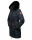 Navahoo Paula Damen Winter Jacke Mantel Parka warm gefütterte Winterjacke B383 Blau schwarzes Fell Größe XS - Gr. 34