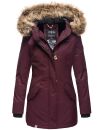 Navahoo Nisam Damen Winter Jacke warm gefüttert B626 Weinrot Größe XS - Gr. 34