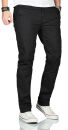 Maurelio Modriano Herren Designer Chino Stoff Hose Regular Slim MM-002 Schwarz W29 L30 - W29/30