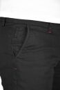 Maurelio Modriano Herren Designer Chino Stoff Hose Regular Slim MM-002 Schwarz W29 L30 - W29/30