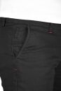 Maurelio Modriano Herren Designer Chino Stoff Hose Regular Slim MM-002 Schwarz W33 L32 - W33/32