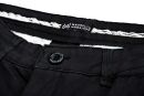 Maurelio Modriano Herren Designer Chino Stoff Hose Regular Slim MM-002 Schwarz W33 L32 - W33/32