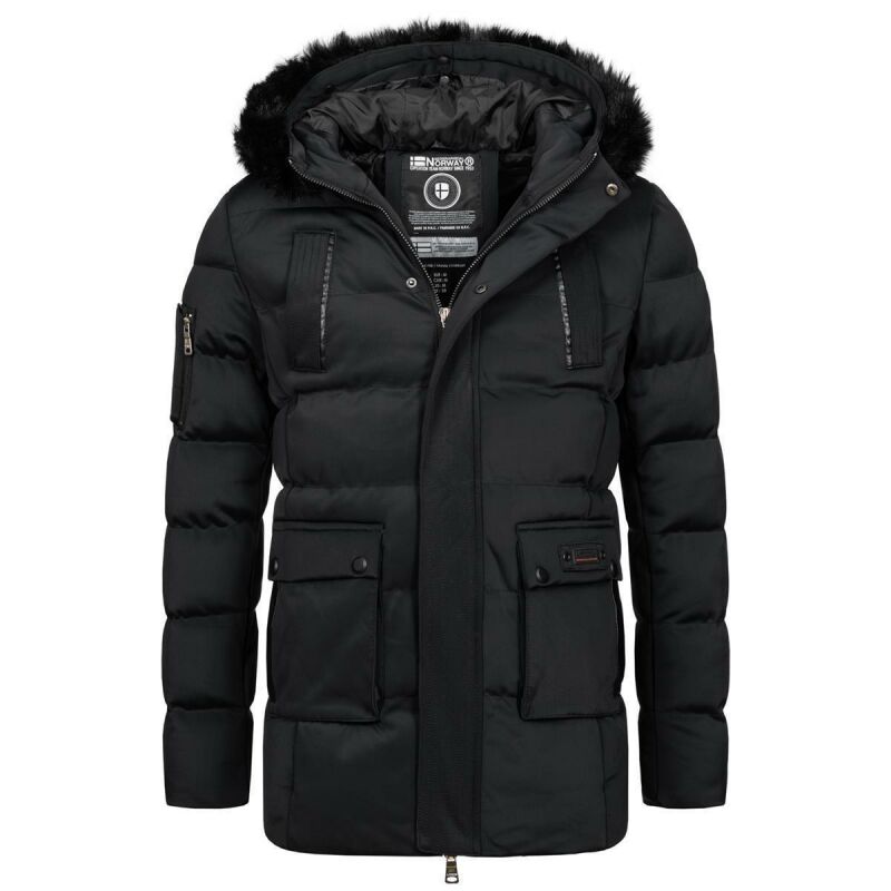 Geographical Norway Bob Herren Outdoor Winter Jacke Schwarz Größe S - Gr. S