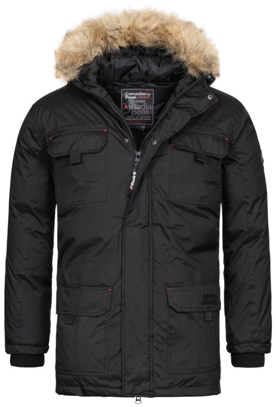Canadian Peak Aristok by Geographical Norway Herren Winter Jacke Stepp Parka warm NEU Schwarz Größe M - Gr. M