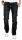 Alessandro Salvarini Herren Designer Jeans Hose Schwarz dicke weiße Nähte W32 L34 - 32/34