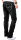 Alessandro Salvarini Herren Designer Jeans Hose Schwarz dicke weiße Nähte W32 L34 - 32/34
