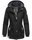 Marikoo Dein Kussmäulchen Damen Sommerjacke Übergang Frühling Kapuze B836 Schwarz-Gr.XS