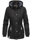 Marikoo Dein Kussmäulchen Damen Sommerjacke Übergang Frühling Kapuze B836 Schwarz-Gr.XS