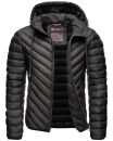 Navahoo Fey-Tun leichte Herren Steppjacke mit Kapuze und Stehkragen B837 Schwarz-Gr.XL