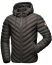 Navahoo Fey-Tun leichte Herren Steppjacke mit Kapuze und Stehkragen B837 Anthrazit-Gr.S