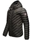 Navahoo Fey-Tun leichte Herren Steppjacke mit Kapuze und Stehkragen B837 Anthrazit-Gr.S
