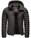 Navahoo Fey-Tun leichte Herren Steppjacke mit Kapuze und Stehkragen B837 Anthrazit-Gr.S