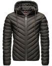 Navahoo Fey-Tun leichte Herren Steppjacke mit Kapuze und Stehkragen B837 Anthrazit-Gr.XXL