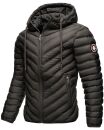 Navahoo Fey-Tun leichte Herren Steppjacke mit Kapuze und Stehkragen B837 Anthrazit-Gr.XXL