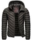 Navahoo Fey-Tun leichte Herren Steppjacke mit Kapuze und Stehkragen B837 Anthrazit-Gr.XXL