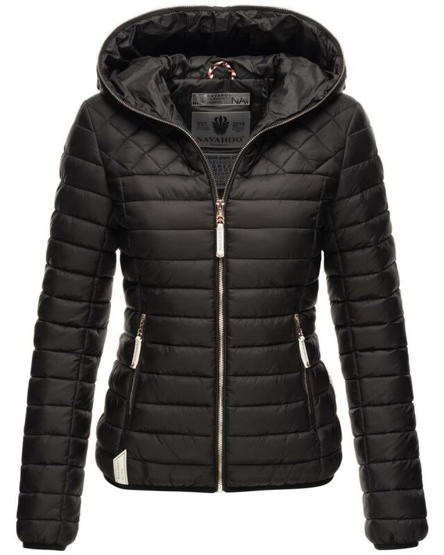 Navahoo Ich Bin Hübsch leichte Damen Steppjacke B838 Schwarz Größe XL - Gr. 42
