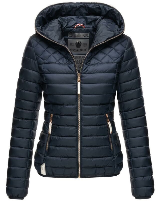 Navahoo Ich Bin Hübsch leichte Damen Steppjacke B838 Navy Größe S - Gr. 36