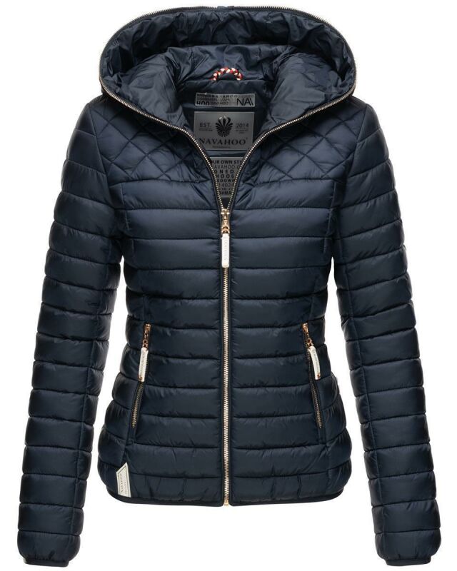 Navahoo Ich Bin Hübsch leichte Damen Steppjacke B838 Navy Größe L - Gr. 40