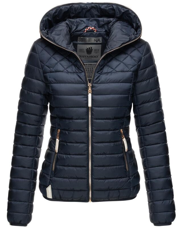 Navahoo Ich Bin Hübsch leichte Damen Steppjacke B838 Navy Größe XL - Gr. 42