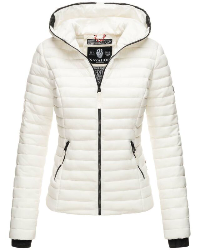 Navahoo Kimuk Damen Steppjacke B348 Weiss - Offwhite Größe XS - Gr. 34