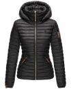 Marikoo Löwenbaby leichte Damen Steppjacke B839 Schwarz Größe L - Gr. 40