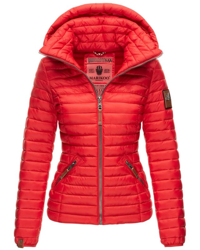 Marikoo Löwenbaby leichte Damen Steppjacke B839 Rot Größe L - Gr. 40