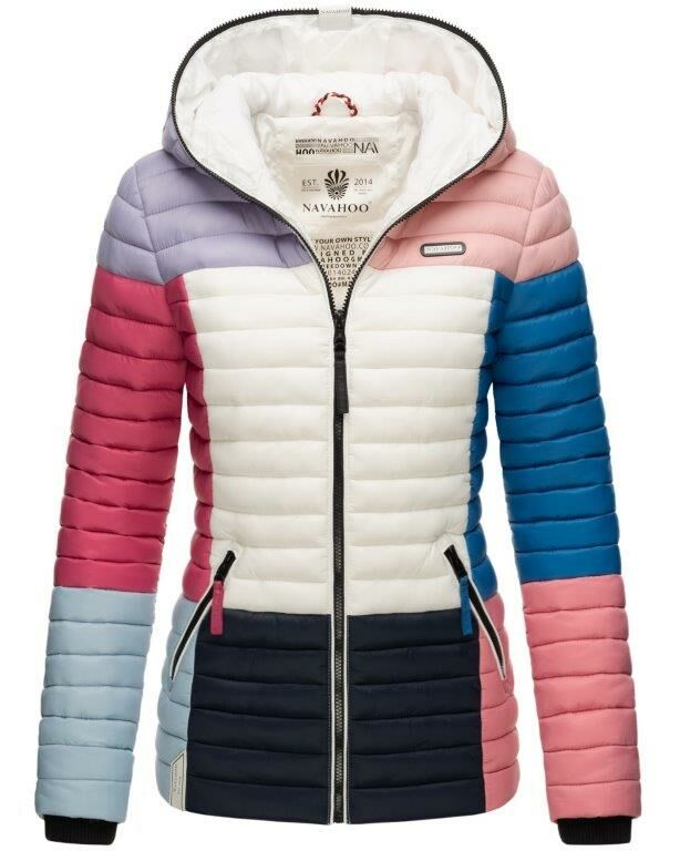 Navahoo Multikulti leichte Colour Blocking Damen Steppjacke B841 Dark 1 Größe XS - Gr. 34