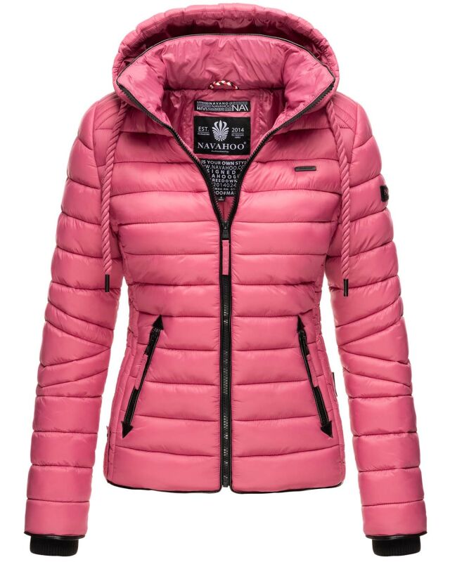 Navahoo Lulana Damen Steppjacke Übergangsjacke B650 Berry Größe XS - Gr. 34