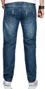 Alessandro Salvarini Herren Jeans Blau Gerades Bein O-212 W38 L32 - 38/32