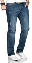 Alessandro Salvarini Herren Jeans Blau Gerades Bein O-212 W40 L32 - 40/32