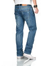 Alessandro Salvarini Herren Jeans Hellblau Gerades Bein O-213 W33 L32 - 33/32