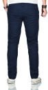 Maurelio Modriano Herren Designer Chino Stoff Hose Regular Slim MM-002 Navy W31 L30 - W31/30