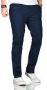 Maurelio Modriano Herren Designer Chino Stoff Hose Regular Slim MM-002 Navy W33 L30 - W33/30