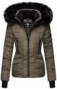 Navahoo Damen Winter Jacke warm gefüttert Teddyfell B361 Anthrazit Größe M - Gr. 38
