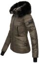Navahoo Damen Winter Jacke warm gefüttert Teddyfell B361 Anthrazit Größe M - Gr. 38