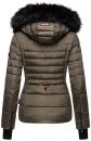 Navahoo Damen Winter Jacke warm gefüttert Teddyfell B361 Anthrazit Größe M - Gr. 38