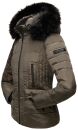 Navahoo Damen Winter Jacke warm gefüttert Teddyfell B361 Anthrazit Größe M - Gr. 38
