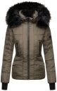 Navahoo Damen Winter Jacke warm gefüttert Teddyfell B361 Anthrazit Größe M - Gr. 38