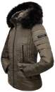 Navahoo Damen Winter Jacke warm gefüttert Teddyfell B361 Anthrazit Größe XL - Gr. 42