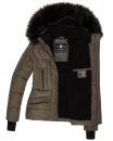 Navahoo Damen Winter Jacke warm gefüttert Teddyfell B361 Anthrazit Größe XL - Gr. 42