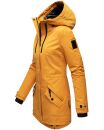 Navahoo Avrille Damen Wintejacke Parka gefüttert mit Kapuze B834 Gelb-Gr.XS