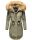 Navahoo warme Damen Winter Jacke lang mit Kunstfell B660 Grau Größe XS - Gr. 34